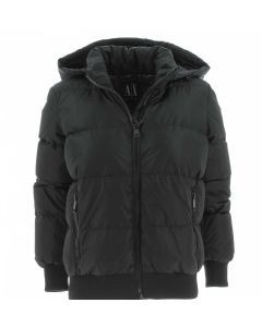 Giacca in Piuma A|X Armani Exchange con Cappuccio Donna Nera