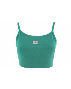 Top Crop a Bretella Calvin Klein Donna a Costine Elasticizzato