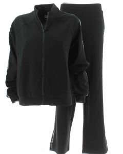 EA7 Emporio Armani Tuta Donna Felpa Leggera Full Zip con Tape Logato EA7