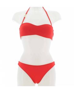 EA7 Emporio Armani Costume da Mare Due Pezzi a Fascia Brasiliana Donna Tinta Unita