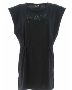 EA7 Emporio Armani Abitino Donna Tinta Unita Nero Elasticizzato Seza Maniche