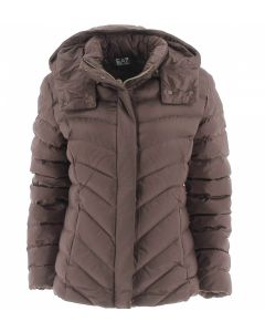 EA7 Emporio Armani Donna Giacca Invernale Tinta Unita con Cappuccio