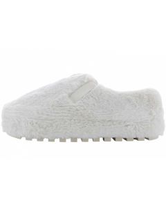 Calvin Klein Donna Sabo in Eco Pelliccia Tinta Unita Bianco