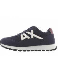 A|X Armani Exchange Uomo Scarpe Running Drop Microsuede Blu/Bianco