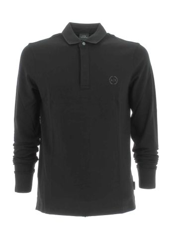 Polo Piquet Uomo A|X Armani Exchange Manica Lunga Tinta Unita