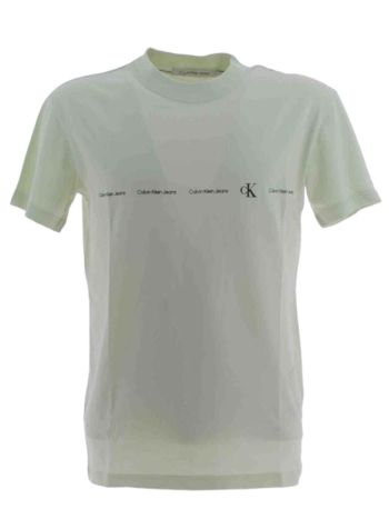 Calvin Klein Jeans Uomo T Shirt Manica Corta Giro Collo Multi Logo CK