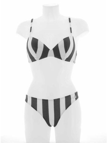 Costume Due Pezzi con Reggiseno a Balconcino EA7 Emporio Armani Donna Blu/Bianco