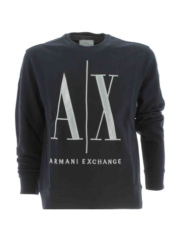 A|X Armani Exchange Uomo Felpa Garzata Girocollo ICON PERIOD
