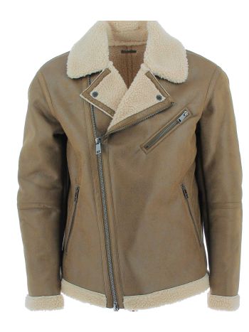 A|X Armani Exchange Uomo Giacca 3/4 Eco Montone Tinta Unita