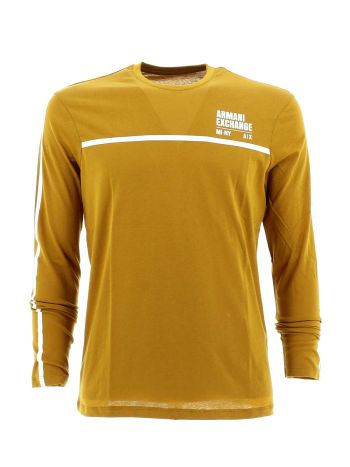 A|X Armani Exchange Uomo T Shirt Manica Lunga Giro Collo Tinta Unita