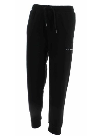 A|X Armani Exchange Uomo Pantalone Felpa Garzata Tinta Unita Nero