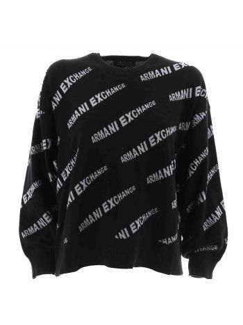 A|X Armani Exchange Donna Maglia Cotone Giro Collo