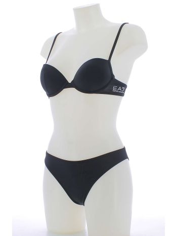 EA7 Emporio Armani Donna Costume Due Pezzi Con Reggiseno a Balconcino Tinta Unita