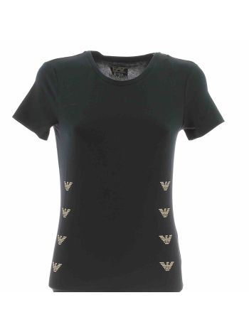 EA7 Emporio Armani Donna T Shirt Manica Corta Giro Collo Tinta Unita