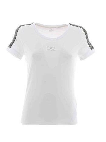 EA7 Emporio Armani Donna T Shirt Manica Corta Giro Collo Tinta Unita