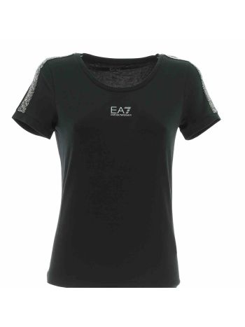 EA7 Emporio Armani Donna T Shirt Manica Corta Giro Collo Tinta Unita