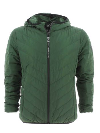 EA7 Emporio Armani Uomo Giacca 3 Quarti 100 Grammi Con Cappuccio Tinta Unita