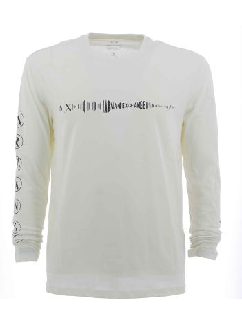 A|X Armani Exchange Uomo T Shirt Manica Lunga Giro Collo