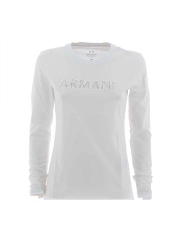 A|X Armani Exchange Donna T Shirt Manica Lunga Giro Collo