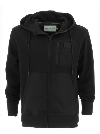 Calvin Klein Uomo Felpa Garzata Full Zip Cappuccio