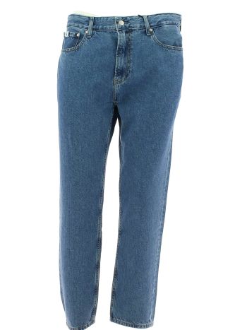 Calvin Klein Uomo Pantalone Dad Jeans Blu Stone Wash