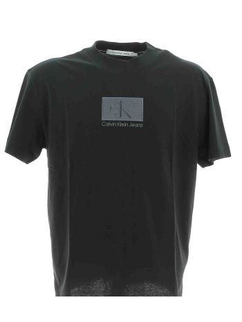 Calvin Klein Uomo T Shirt Manica Corta Giro Collo Logo CK Ricamato