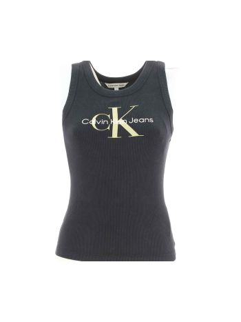 Calvin Klein Jeans Donna Canottiera Realizzata in morbida maglia a costine elasticizzata
