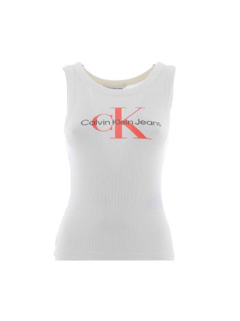 Calvin Klein Jeans Donna Canottiera Realizzata in morbida maglia a costine elasticizzata