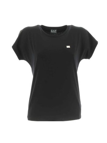 EA7 Emporio Armani Donna T Shirt Manica Corta Giro Collo Con Strass