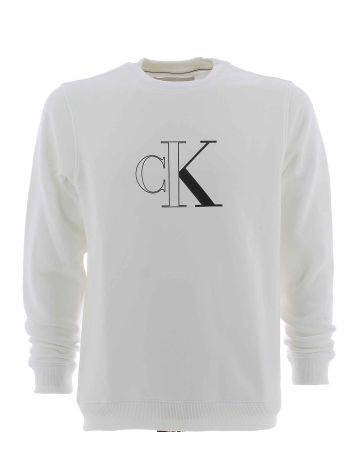 Calvin Klein Felpa Felpata Giro Collo Tinta Unita Uomo