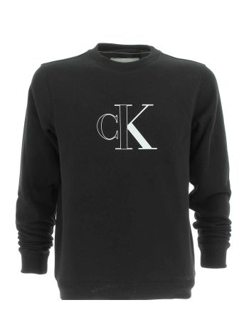 Calvin Klein Felpa Felpata Giro Collo Tinta Unita Uomo