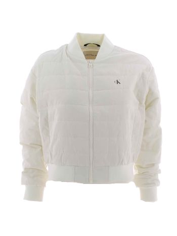 Calvin Klein Donna Giacca Bomber Crop Tinta Unita