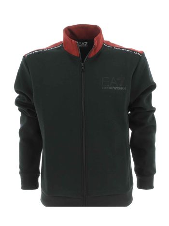 EA7 Emporio Armani Felpa Garzata Full Zip Uomo Bicolore