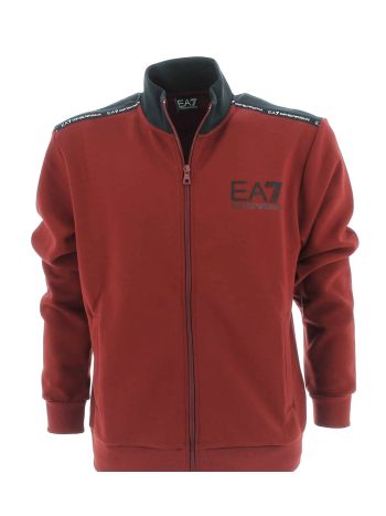 EA7 Emporio Armani Felpa Garzata Full Zip Uomo Bicolore