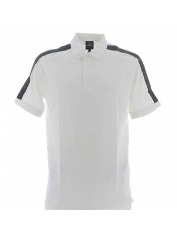 Polo A|X Armani Exchange Uomo Manica Corta in Pique' con Stripe Logato A|X