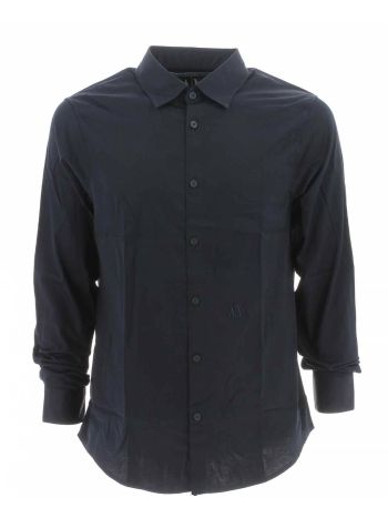 A|X Armani Exchange Uomo Camicia Regular Fit Manica Lunga Elasticizzata