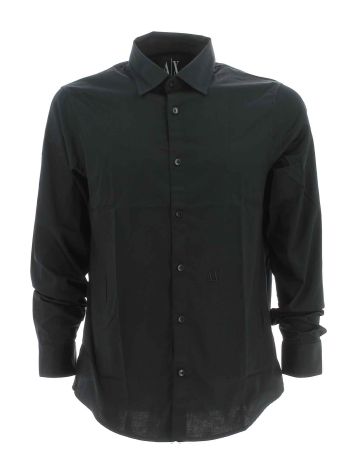 A|X Armani Exchange Uomo Camicia Regular Fit Manica Lunga Elasticizzata