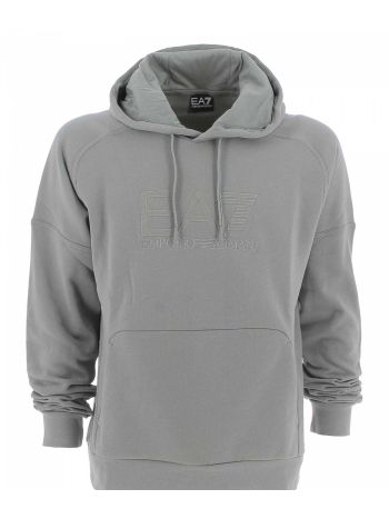 Felpa Felpata Cappuccio Chiuso EA7 Emporio Armani Uomo Tinta Unita
