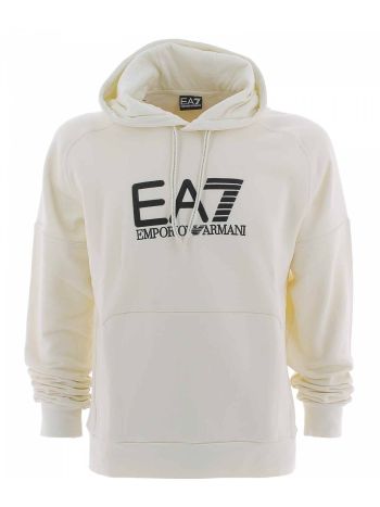 Felpa Felpata Cappuccio Chiuso EA7 Emporio Armani Uomo Tinta Unita
