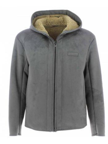 Giacca Ecomontone Con Cappuccio Full Zip A|X Armani Exchange Uomo Tinta Unita Brigio