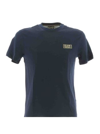 EA7 Emporio Armani Uomo T Shirt Manica Corta Girocollo Logo Oro