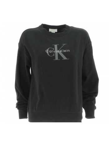 Felpa Garzata Girocollo Calvin Klein Donna Tinta Unita