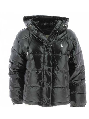 Giacca Crop Shine Puffer Calvin Klein Donna Tinta Unita