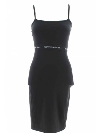 Abitino Elasticizzato Calvin Klein Donna con Spalline e Tape Logato CK