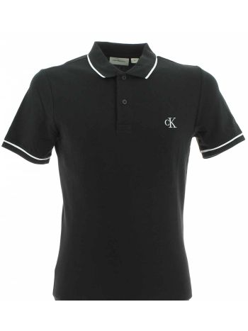 Polo Calvin Klein Uomo Manica Corta Slim Fit Tinta Unita in Pique'