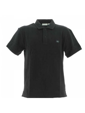 Polo Calvin Klein Uomo Manica Corta Pique' Tinta Unita Logo CK Ricamato