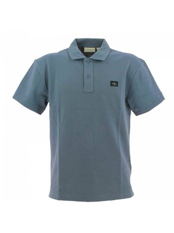 Polo Calvin Klein Uomo Manica Corta Pique' Tinta Unita Logo CK Ricamato