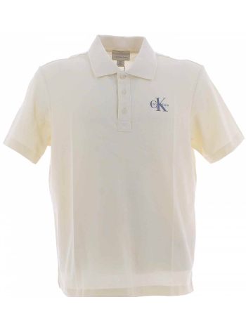 Polo Piquet Manica Corta Easy Fit Calvin Klein Uomo Tinta Unita