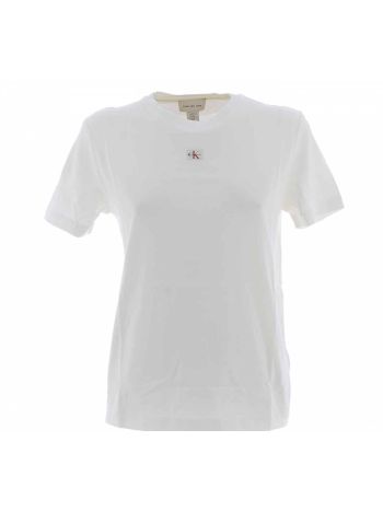T Shirt Manica Corta Girocollo Calvin Klein Donna Tinta Unita