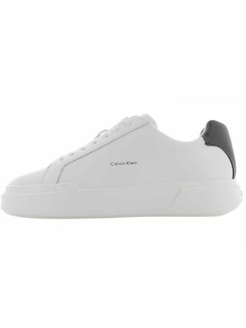 Scarpe Chunky Cupsole Calvin Klein Uomo in Pelle Bianco/Nera